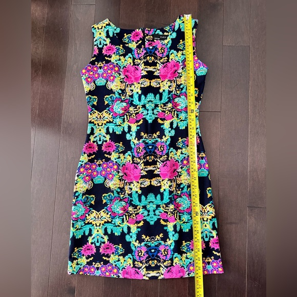 Zara Basic Flora Print Slim Fit Mini Dress, Size M - Picture 2 of 8